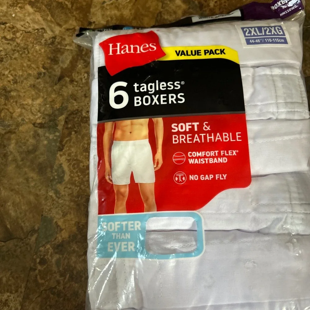 Hanes tagless boxers